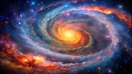 A Kaleidoscope of Hues Across the Night Sky  AI Generated