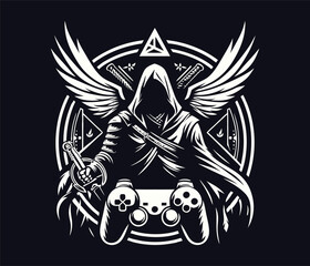 Fototapeta premium Gaming Logo Silhouette vector design