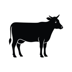 Cow vector illustration silhouette design