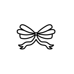 Naklejka premium outline the ribbon bow