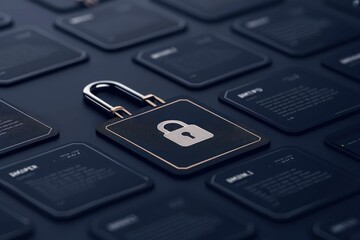 Obraz premium Development breach encryption theme front view depicting encryption development Advanced tone vivid