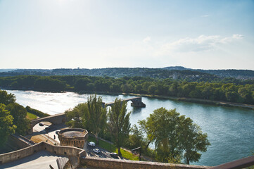 Afternoon Pont Saint-Bénezet in Avignon, France