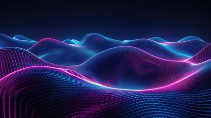 Smooth, flowing wave patterns with a neon glow