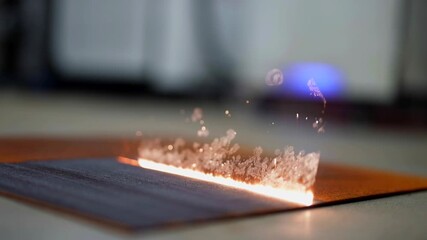 Laser cleaning of rust, the beam is directed at corrosive areas, destroying them without the use of chemicals, the process is effective and safe.