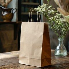 blank paper bag mock-up