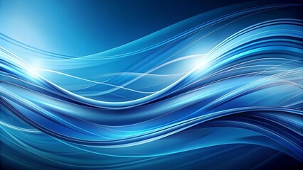 Naklejka premium Abstract Blue Geometric Vector Background with Swirling Lines generative AI