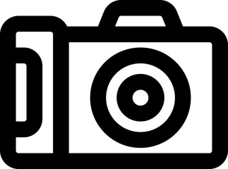 UI digital camera Vector Icon Illustration. Line Style