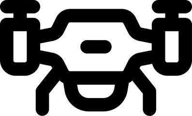UI drone Vector Icon Illustration. Line Style