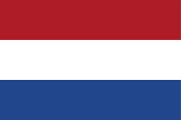 Obraz premium Netherlands flag vector graphic. Rectangle Dutch flag illustration. Netherlands country flag is a symbol of freedom, patriotism and independence.