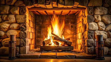 Ember Glow: A Symphony of Warmth  AI generated