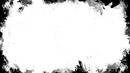 8k Grunge Border Frame in Black