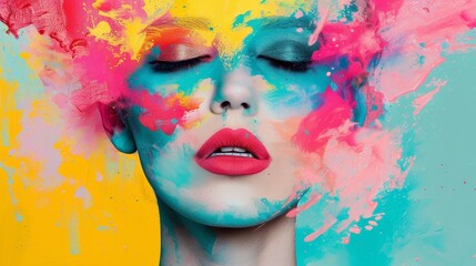 Health coach live streaming wellness tips, vibrant and informative