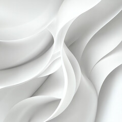  An abstract design of wavy, white lines that create a flowing, 3D effect.