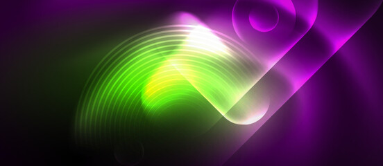 Obraz premium Shiny color neon glowing design. Vector Illustration For Wallpaper, Banner, Background, Card, Book Illustration, landing page