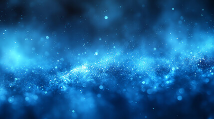 Fototapeta premium A dark blue background with a blurry, swirling, sparkling pattern of light.