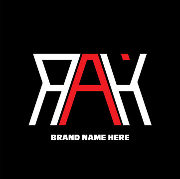 AAK letter logo modern logo design on black color background
