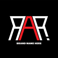 AAR letter logo modern logo design on black color background
