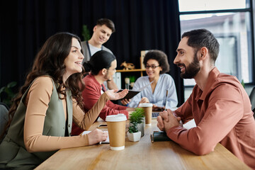 Colleagues converse with empathy while navigating challenging time.