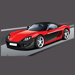 Fototapeta premium Sport and speedy car vector