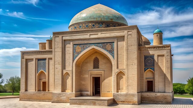 The Kozy Korpesh and Bayan Sulu Mausoleum: A Tapestry of Time  AI Generated