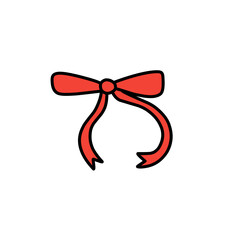 red bow ribbon vector