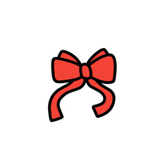 red bow ribbon vector