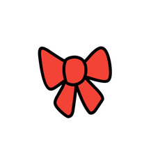 red bow ribbon vector