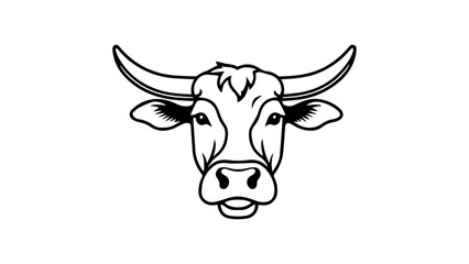 portrait of a cow illustration
