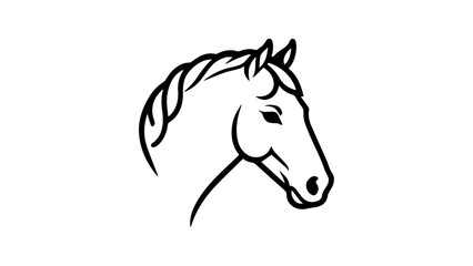 horse head silhouette vector illustration