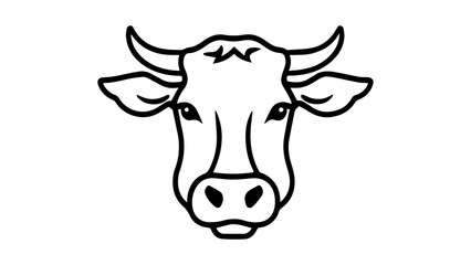illustration of bull with horns