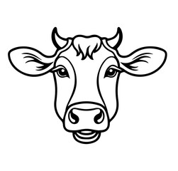 cow/bull profile illustration vector