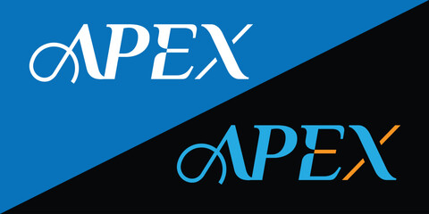 TYPOGRAPHY BRAND IDENTITY LOGO APEX WITH SPECIAL CHARECTER A 