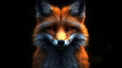 Obraz premium red fox portrait