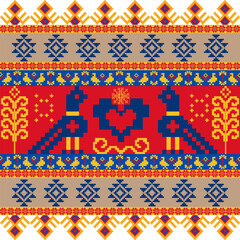 pattern Peacock Tribal Navajo and Native american tribal Southwest Aztec ornament for textile