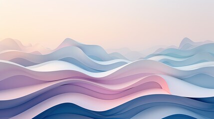 Fototapeta premium Smooth gradient waves forming a modern abstract background