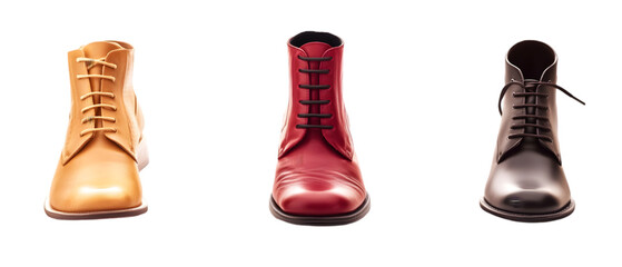 Set of three (Shoes) isolated on a white background