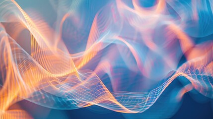 Fototapeta premium Smooth light waves forming an abstract pattern