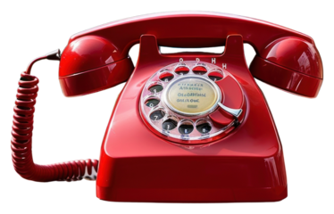 PNG Vintage red telephone electronics technology nostalgia.