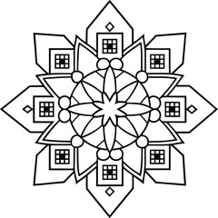 Fototapeta premium Architectural Mandala colorful page