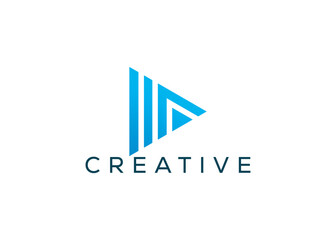 Minimal and professional abstract play logo design template