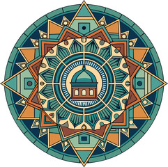 Architectural Mandala colorful page