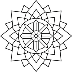 Architectural Mandala colorful page