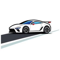 Fototapeta premium Sport and speedy car vector