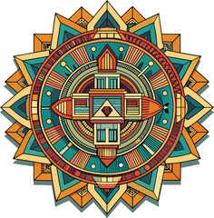 Architectural Mandala colorful page
