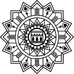 Fototapeta premium Architectural Mandala colorful page