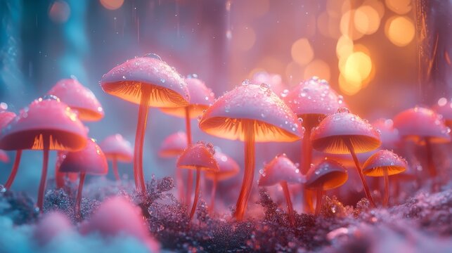 The emergence of an alien organic tissue is fascinating. Microbiology research. Stock illustration for banners, posters, covers, brochures, or presentations.