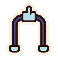 Obraz premium tricep rope gym equipment sticker