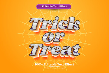 Treat or Tread Halloween editable text effect in modern trend style