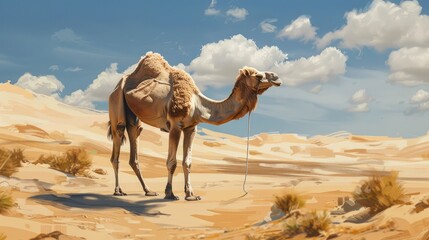 camel in the desert