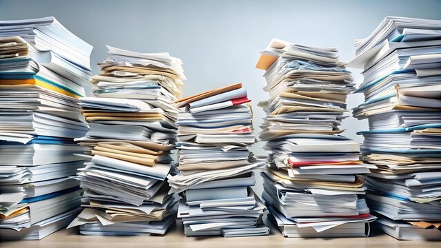 Mountains of Paper: A Visual Representation of an Accountant's Workload  generative AI